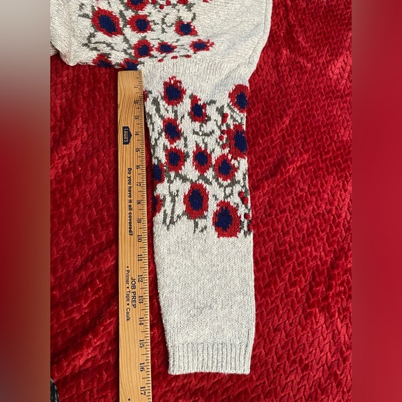 J JILL boxy oversized floral print knit crew neck size medium - Picture 9 of 11